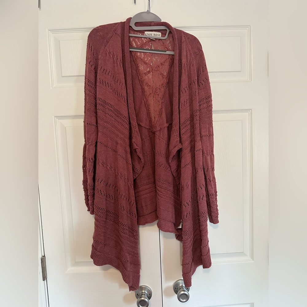 Women's Knit Cardigan Sweater - Rose